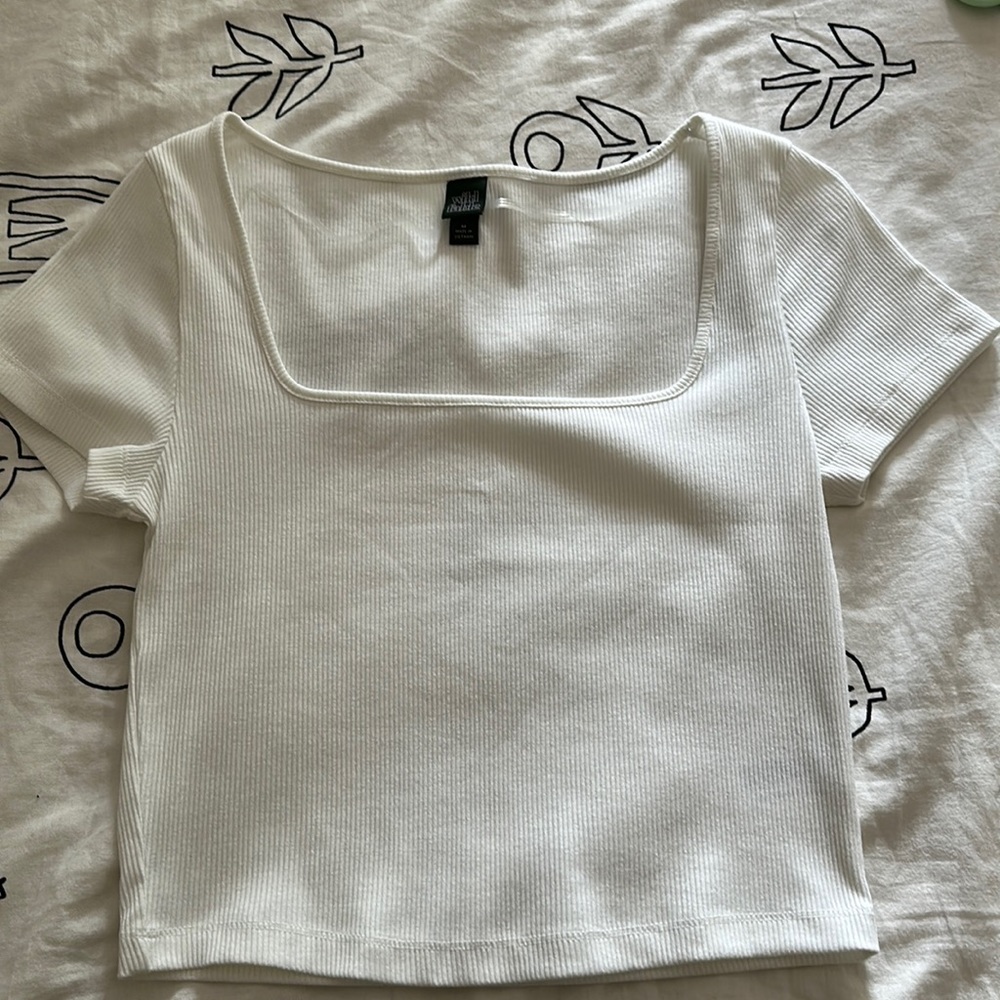 White square neck shirt from Target!! Size M